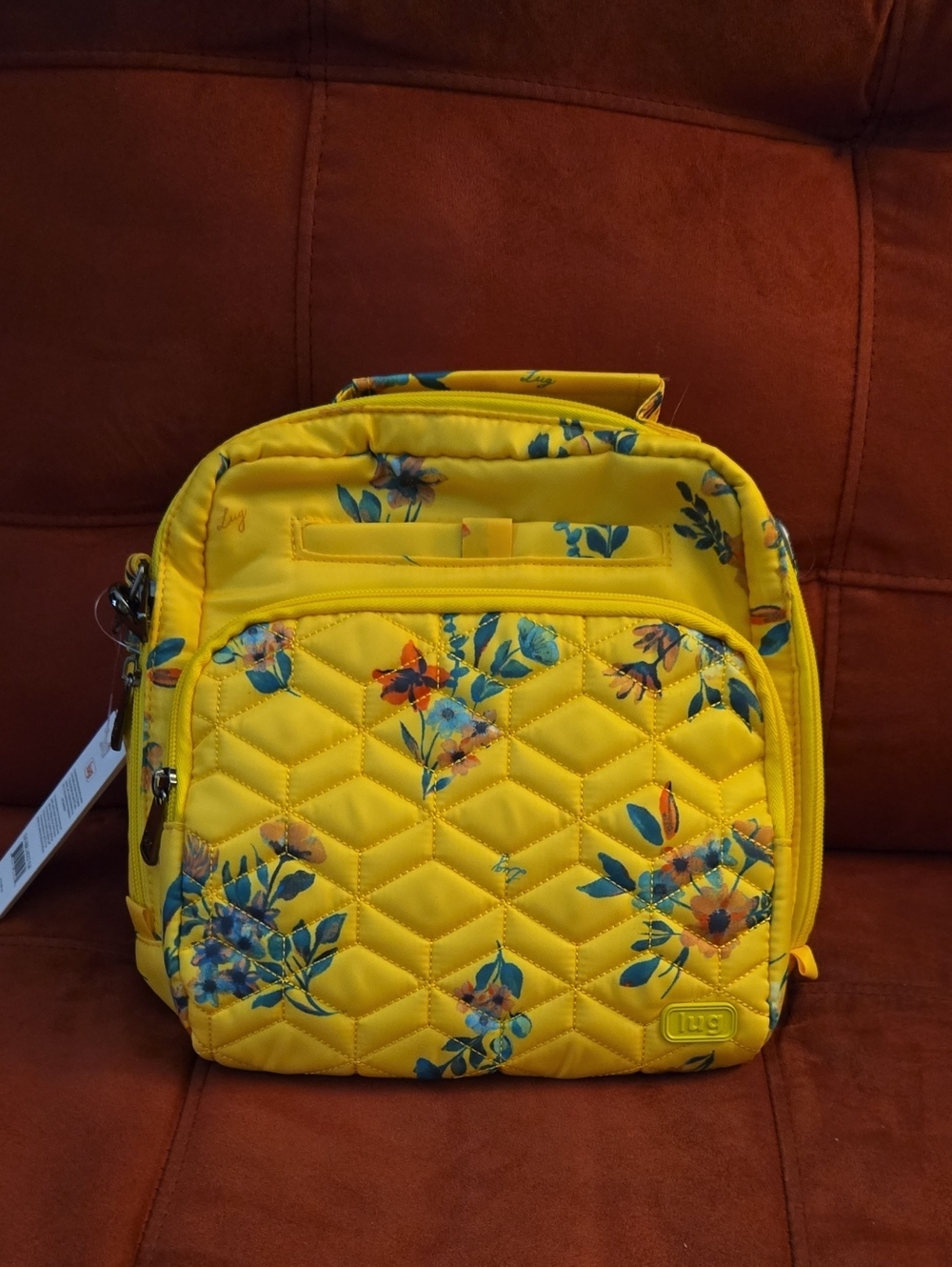 Lug Yellow Floral Quilted Crossbody